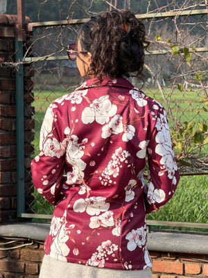 TANDUL Women Maroon Floral Printed Blazer