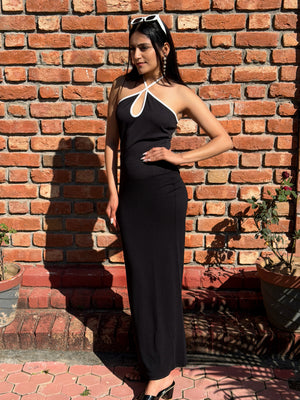 TANDUL Women Black Bodycon Long Dress