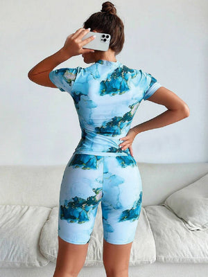 TANDUL Top Hot Pants Co-ords Set