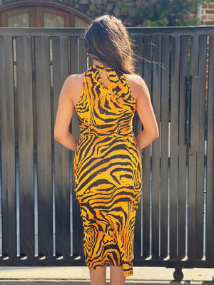 TANDUL Women Bold Tiger Printed Dress