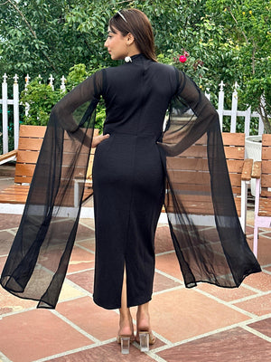 TANDUL  Women Bodycon Black Dress