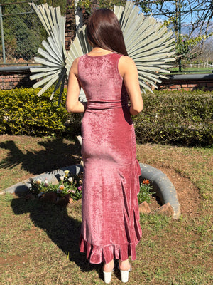 TANDUL Women Alluring Velvet Dress