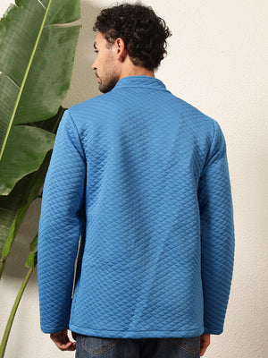 TANDUL Men's stylish blue Quiltted jacket