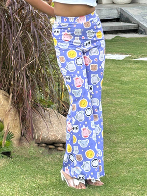 TANDUL Women Purple Multicolor Trouser