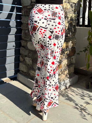 TANDUL Women Unique Playing Cards Skirt