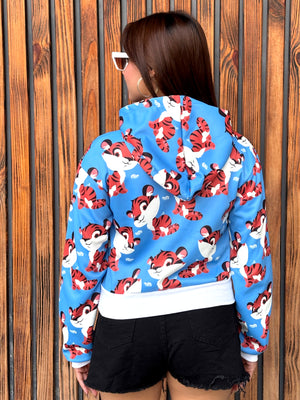 TANDUL Women Skyblue Printed Jacket