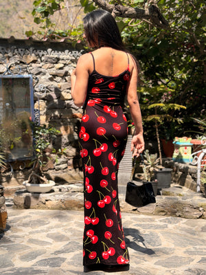 TANDUL Women Charming Cherry Printed Dress