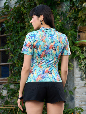 TANDUL Women Multicolor Printed T-shirt