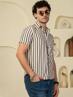 TANDUL Men Printed Casual Multicolor Shirt