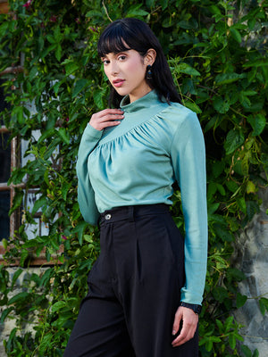 TANDUL Women Green Stylish Highneck