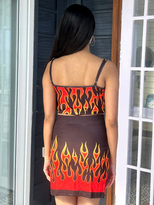TANDULL Women Bold Flame Printed Co-ord Set