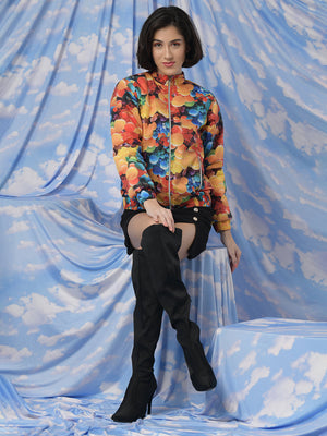 TANDUL  Women Printed Puffer Jacket