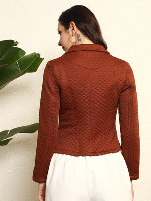 TANDUL Women Elegant Brown Blazer