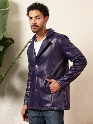 TANDUL Men's Solid Blue Blazer