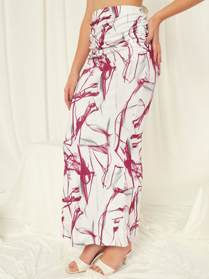 TANDUL  Women Printed Regular White Skirt