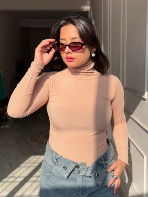 TANDUL  Women Solid High Neck Pink Sweater
