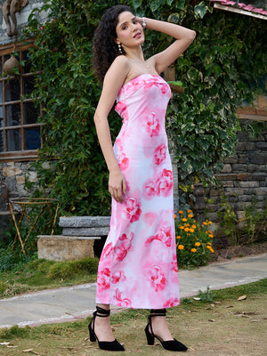 TANDUL  Women Pink Floral Printed  Dress