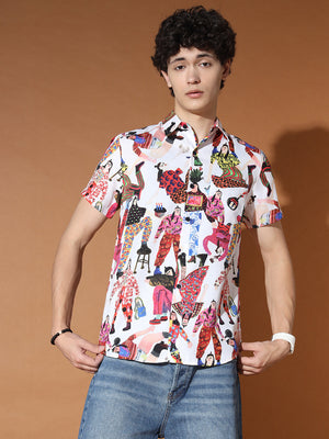 TANDUL  Men Regular Fit Printed Casual Shirt