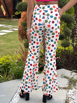 TANDUL Multicolor Floral Printed Trouser