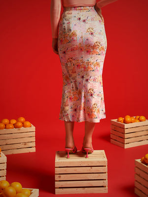 TANDUL  Women Printed Flared Multicolor Skirt