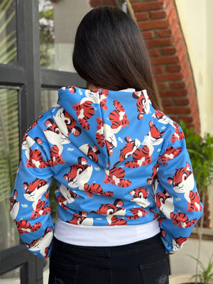 TANDUL Women Skyblue Printed Jacket