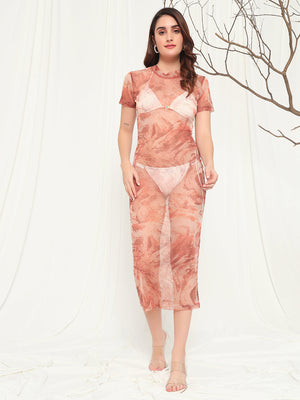 TANDUL  Women Bodycon Brown Dress