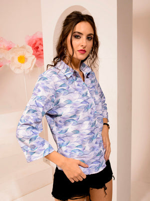 TANDUL  Women Regular Fit Printed Built-up Collar Casual Shirt