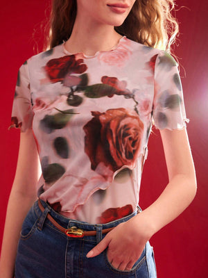 TANDUL  Casual Regular Sleeves Printed Women Multicolor Top