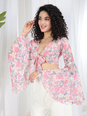 TANDUL Women Fit and Flare Pink Top