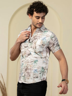 TANDUL Men Printed Casual Multicolor Shirt