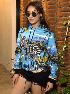 TANDUL Women Zebra Printed Sweatshirt