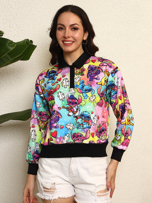 TANDUL Women Vibrant Cartoon Printed Sweatshirt