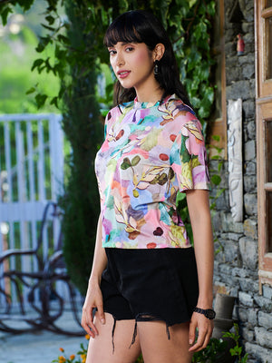 TANDUL Women Multicolor Printed T-shirt