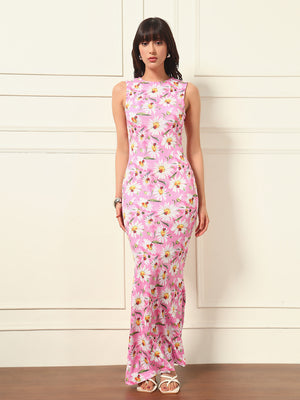 TANDUL Women Pink Floral Dress