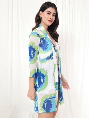 TANDUL  Women Straight 3/4th Sleeve White Shrug