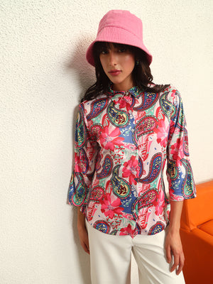TANDUL Women Multicolor Paisley Printed Shirt