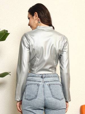 TANDUL  Women Solid Leather Jacket
