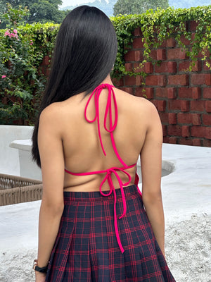 TANDUL Women Stylish Fuchsia Pink Bralet Top