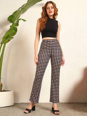 TANDUL  Women Regular Fit Multicolor Lycra Blend Trousers