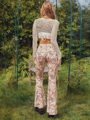 TANDUL  Women Regular Fit Beige Lycra Blend Trousers