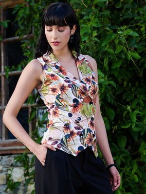 TANDUL Women Multicolor Floral Printed Waistcoat