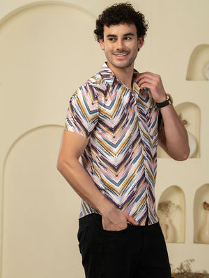 TANDUL Men Printed Casual Multicolor Shirt