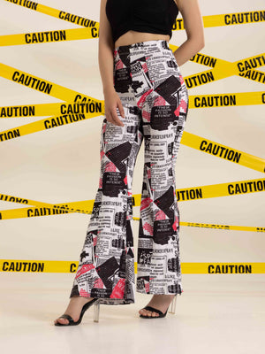 TANDUL  Women Regular Fit Multicolor Lycra Blend Trousers