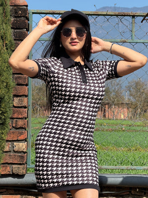TANDUL Classic Check Printed  Dress