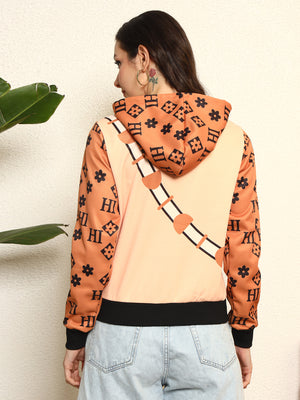 TANDUL Women Stylish Bear Printed Hoodie