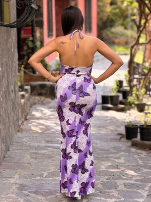 TANDUL Women Enchanting Purple Butterfly Bodycon Dress