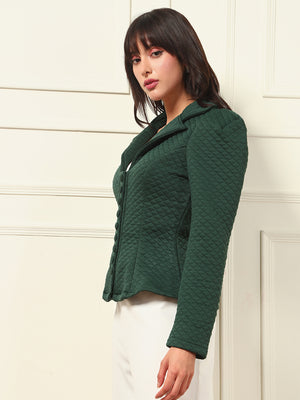 TANDUL Women  Elegant Green Blazer