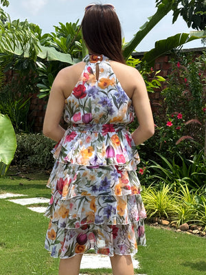 TANDUL Floral Printed Georgette Dress