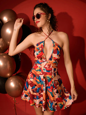 TANDUL  Women Fit and Flare Multicolor Dress
