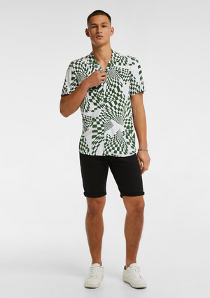 TANDUL Black and White Printed Casual Shirt